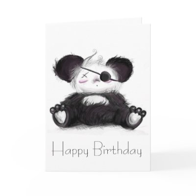 Mei Mei Panda Pirate Card by Benjibird