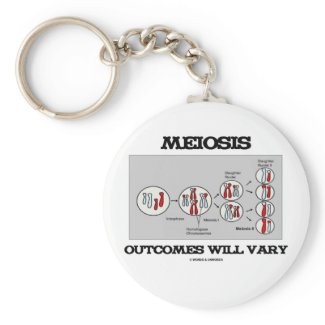 Meiosis Outcomes Will Vary (Meiosis Humor) Keychains