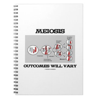 Meiosis Outcomes Will Vary (Meiosis Humor) Spiral Notebook