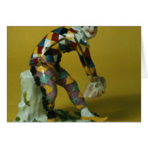 Meissen figure of Harlequin, c.1750 Cards