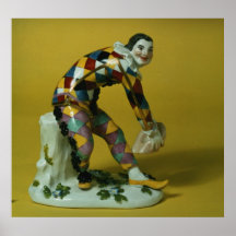 Meissen figure of Harlequin, c.1750 Poster