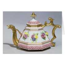 Meissen octagonal teapot, c.1718 greeting card
