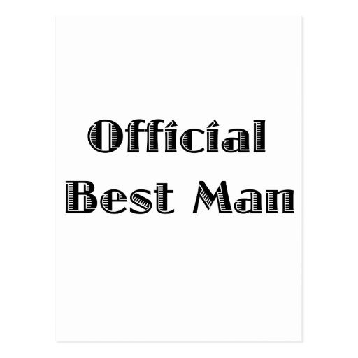 Mejor hombre oficial tarjeta postal
