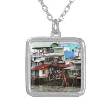 Mekong River Houses Necklace