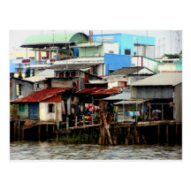 Mekong River Houses Postcards