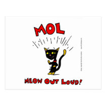 Mel "MOL: MEOW OUT LOUD" Postcard postcards