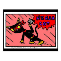 Mel "NINJA CAT" Postcard postcards