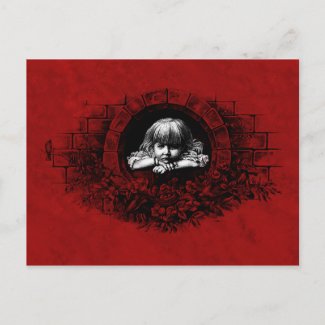 Melancholy Baby Gothic Art Postcard postcard