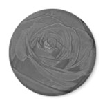 Melancholy Gray Rose Magnet