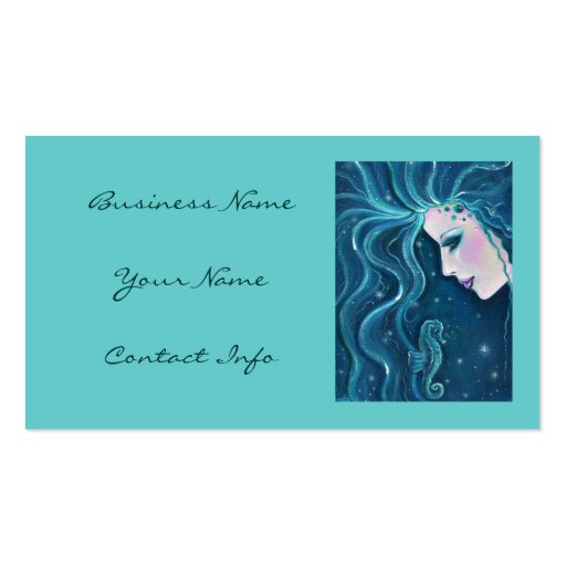 Melandrea mermaid Business cards By Renee (front side)