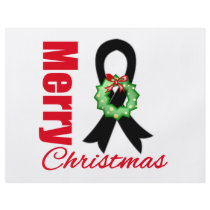 Melanoma Awareness Merry Christmas Ribbon Full Color Flyer