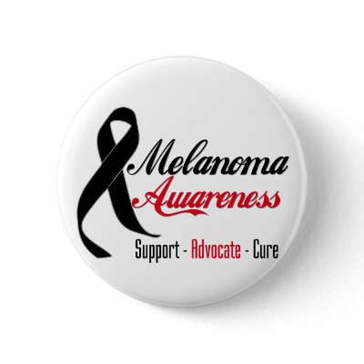 Melanoma Awareness Ribbon Button