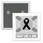 Melanoma Cancer Fight Like A Girl Flag buttons