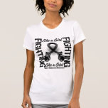 Melanoma Cancer FIGHTING Like a Girl t-shirts