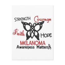 Melanoma Celtic Butterfly 3 Post Card