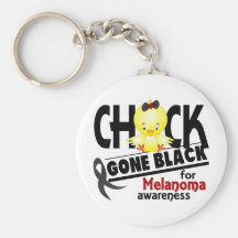 Melanoma Chick Gone Black 2 Key Chain