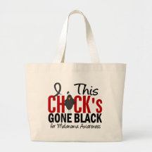 MELANOMA Chick Gone Black Canvas Bag