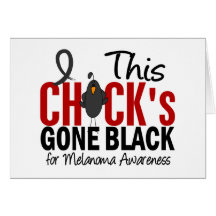MELANOMA Chick Gone Black Card