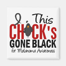 MELANOMA Chick Gone Black Magnet