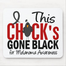 MELANOMA Chick Gone Black Mouse Mats