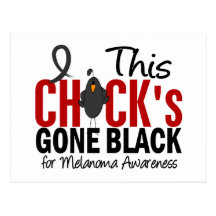 MELANOMA Chick Gone Black Post Cards