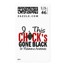 MELANOMA Chick Gone Black Stamps