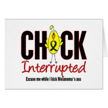 Melanoma Chick Interrupted Greeting Card