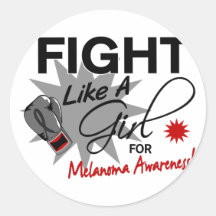 Melanoma Fight Like A Girl 11.3 Sticker