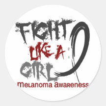 Melanoma Fight Like A Girl 5.3 Sticker