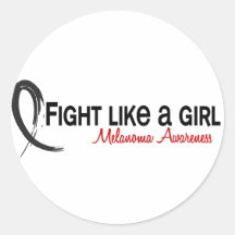 Melanoma Fight Like A Girl 6.3 Sticker