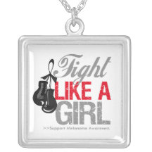Melanoma -  Fight Like a Girl Boxing Gloves Jewelry