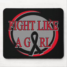 Melanoma Fight Like A Girl Circular Mousepads