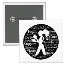 Melanoma Fight Like A Girl Collage Buttons