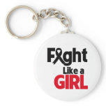 Melanoma Fight Like a Girl keychains
