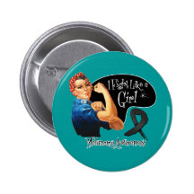 Melanoma Fight Like a Girl Rosie The Riveter Pins