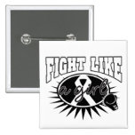 Melanoma Fight Like A Girl Sporty Callout buttons