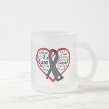 Melanoma Heart Ribbon Collage Mug