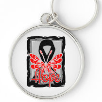Melanoma Hope Butterfly Portrait Key Chain