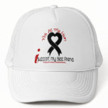Melanoma I Support My Best Friend hats