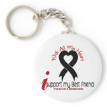 Melanoma I Support My Best Friend Key Chain