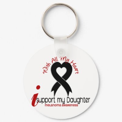 Melanoma I Support My Daughter Keychain