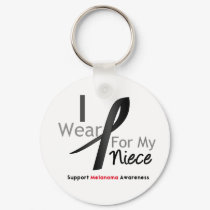 Melanoma I Wear Black For My Niece keychains