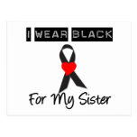 Melanoma I Wear Black For My Sister Post Card