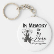 Melanoma In Memory of My Hero Key Chain