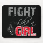 Melanoma Ribbon Gloves Fight Like a Girl mousepads