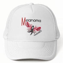 Melanoma / Skin Cancer BUTTERFLY 3.1 hats