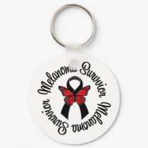 Melanoma Survivor Butterfly keychains