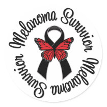 Melanoma Survivor Butterfly stickers