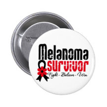 Melanoma Survivor Flower Ribbon Pins