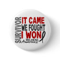Melanoma Survivor It Came We Fought I Won buttons by awarenessgifts Melanoma Survivor It Came We Fought I Won buttons